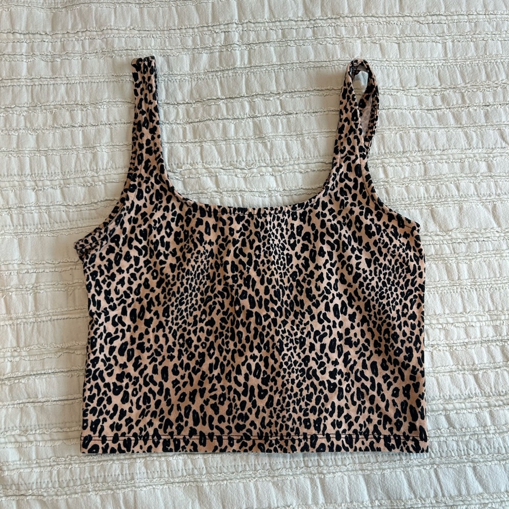 Cheetah print tank top